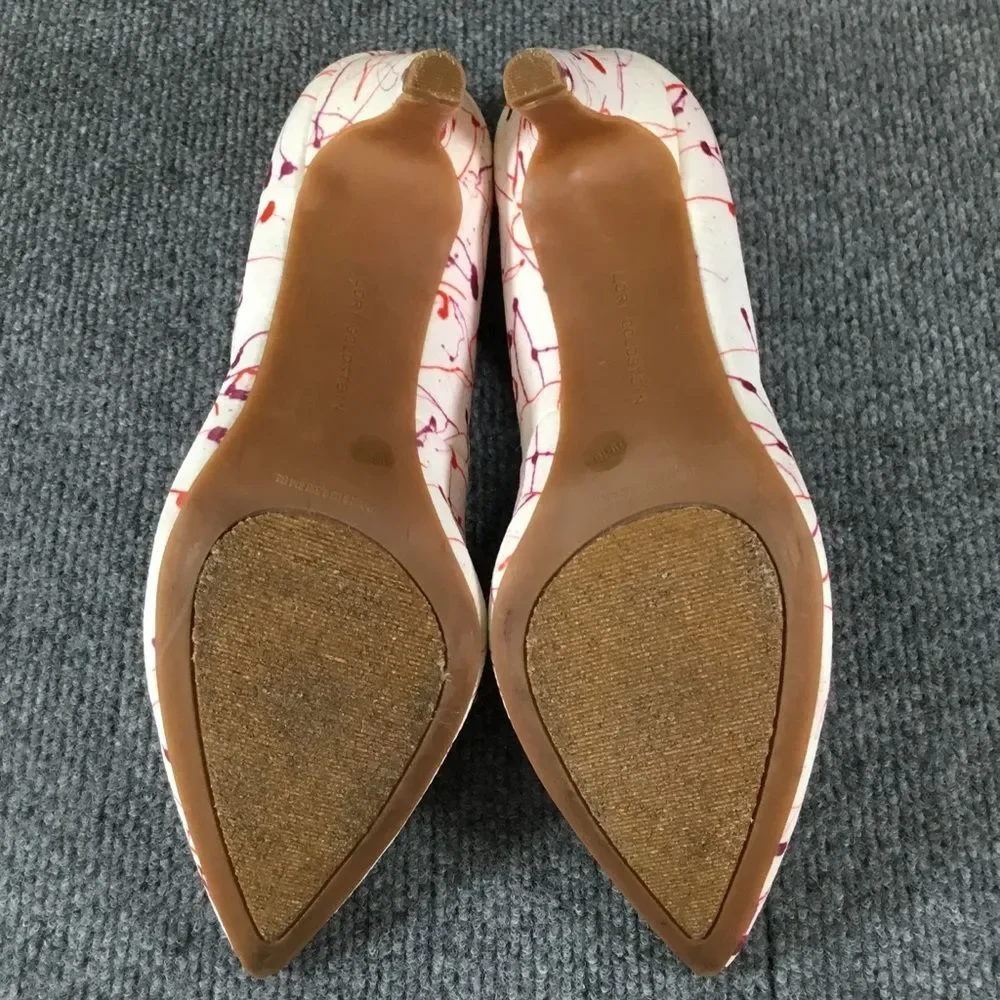 Lori Goldstein paint splatter heels women’s size 8